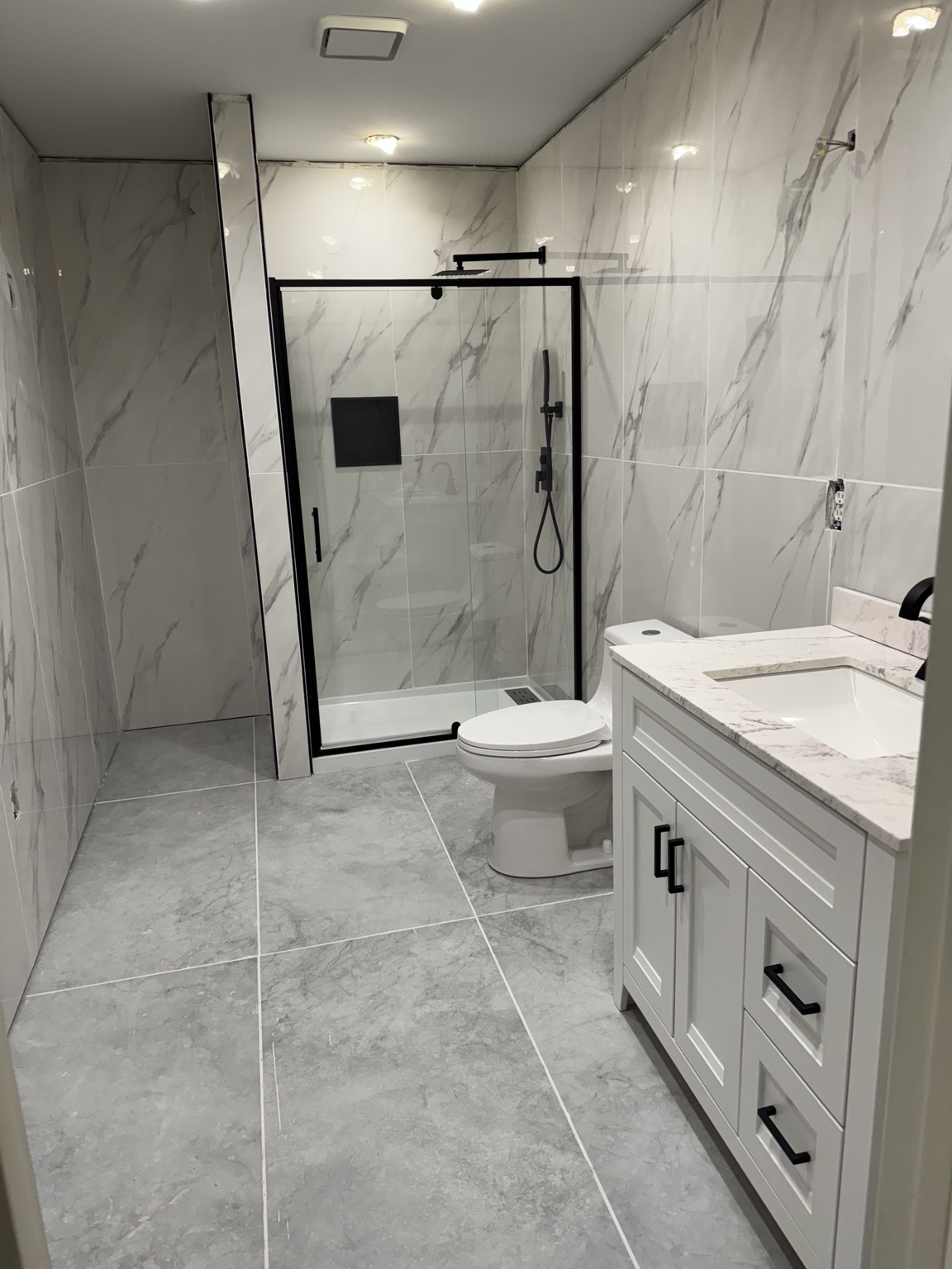 Finished bathroom remodel